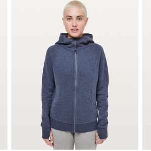 Lululemon Scuba Hoodie *Light Cotton Fleece Heathered Gatsby Blue